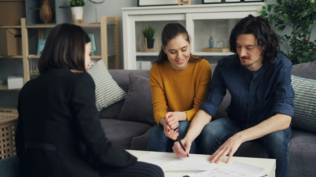 family discussing health insurance