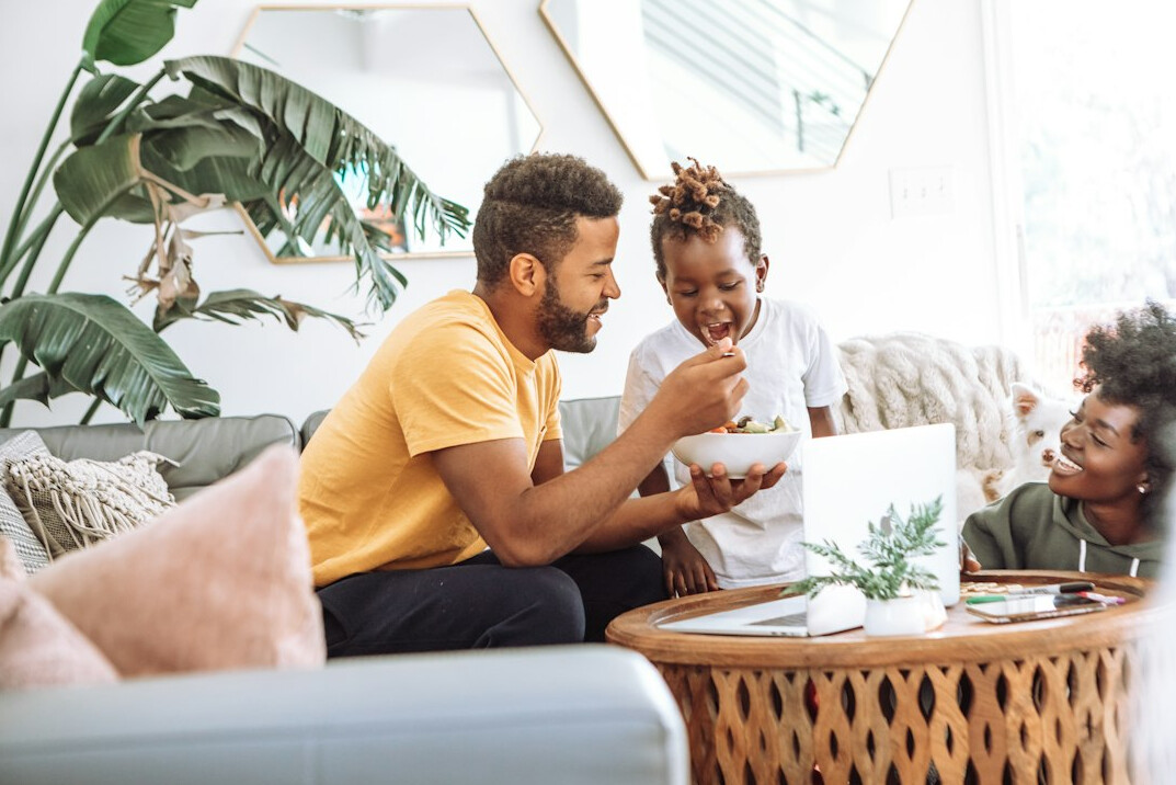 parents reviewing insurance documents