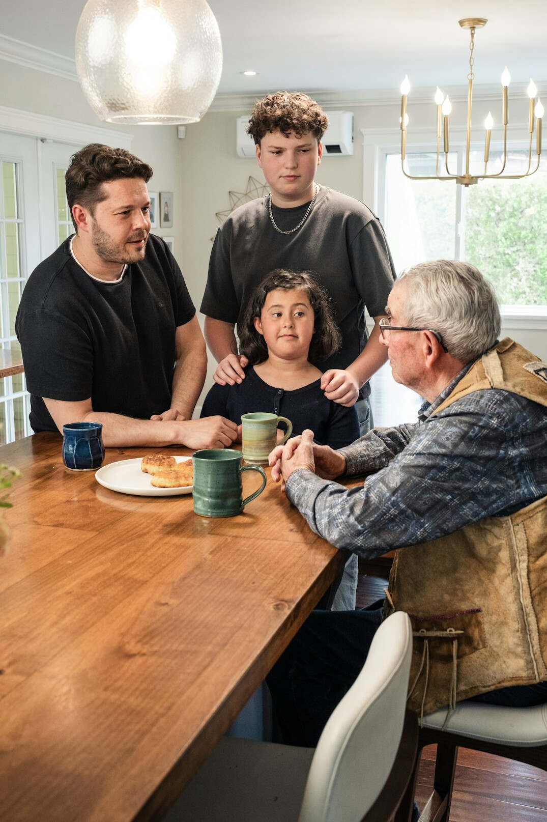 family discussing health insurance